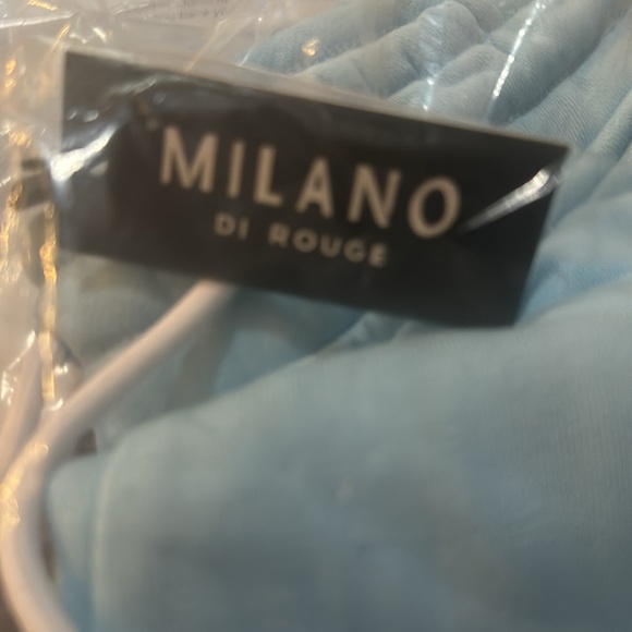 Milano Di Rouge-Kids Girl Summer Signature Fleece Shorts Powder Blue 5T NWT - Picture 6 of 6